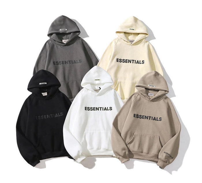 ESSENTIALS Pullover Hoodie – Unisex Oversized Fleece Sweatshirt