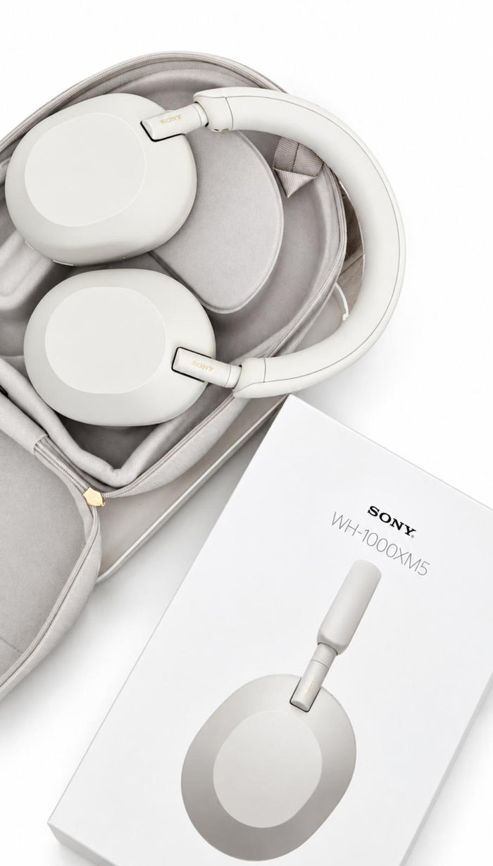Sony WH-1000XM5 Wireless Noise Cancelling Headphones – Silver/White